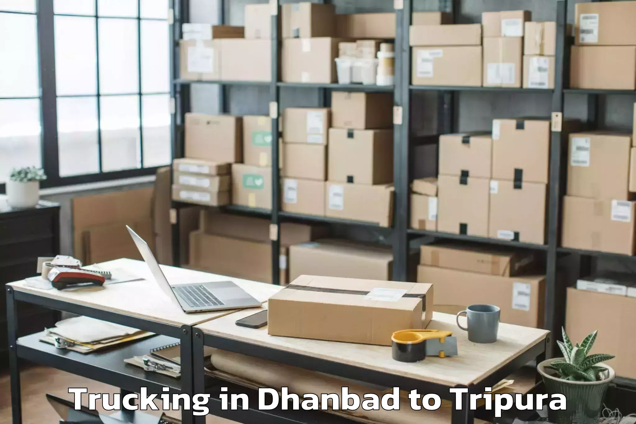 Top Dhanbad to Icfai University Tripura Agart Trucking Available